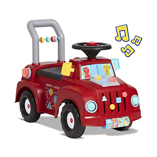 Radio Flyer Tinker Truck mit Lichtern und Geräuschen, Rutschspielzeug, Mitfahrspielzeug für Kleinkinder, für Kinder von 1–3 Jahren, rot von Radio Flyer