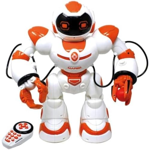 Radiocom - Mars 1 ECO, Infrarot-RC-Roboter 40 cm, Ballstoßfunktion, Tanz und Pfeife, Bewegungsprogrammierung von Radiocom