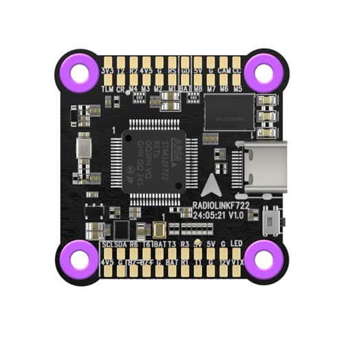 Radiolink F722 Flight Controller Open Source Betaflight 8 Kanäle FC, integriertes OSD, Digitale Übertragung FPV und SBUS/CRSF Unterstützung für Renndrohne, Quadcopter, Flugzeug von Radiolink