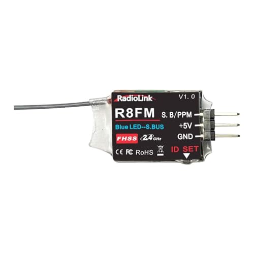 Radiolink R8FM RC Empfänger 2.4 Ghz SBUS/PPM/PWM 8 Kanäle große Reichweite bis zu 2000m für Flugzeug kompatibel mit T8FB/T8S von Radiolink