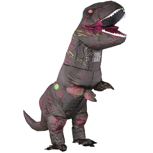 Rafalacy Dinosaurier-Kostüm für Erwachsene, aufblasbares T-Rex-Kostüm, lustiges Halloween-Dinosaurier-Kostüm, Party, Cosplay, Verkleidung, Overall von Rafalacy