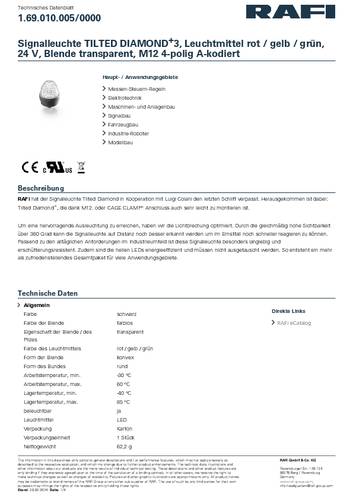RAFI 1.69.010.005/0000 Meldeleuchte Farblos 1St. von Rafi