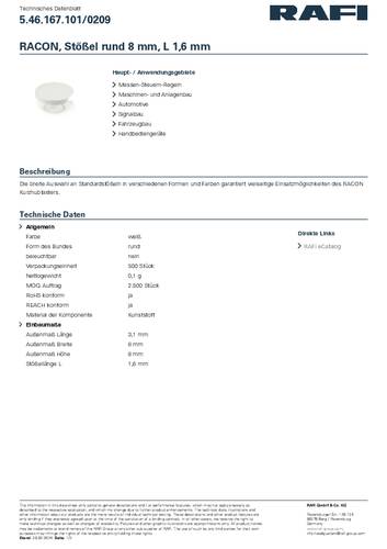 RAFI 5.46.167.101/0209 RACON Stößel rund von Rafi