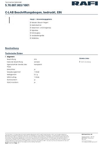 RAFI C-LAB Beschriftungsbogen Aufdruck-Motiv I 1St. von Rafi