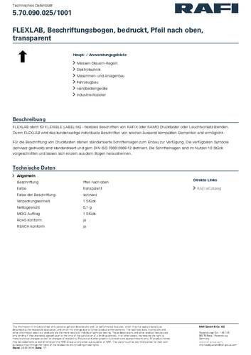 RAFI FLEXLAB Beschriftungsbogen Aufdruck-Motiv ↑ 1St. von Rafi