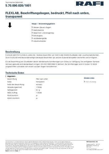 RAFI FLEXLAB Beschriftungsbogen Aufdruck-Motiv ↓ 1St. von Rafi