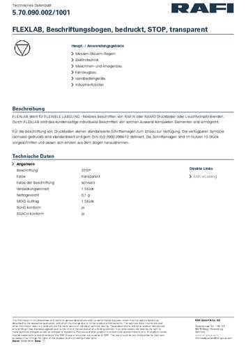 RAFI FLEXLAB Beschriftungsbogen Aufdruck-Motiv STOP 1St. von Rafi