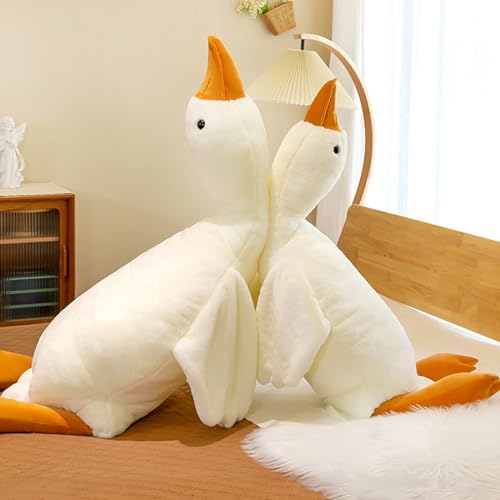 Ragelion Riesige Gans Kuscheltier Schwan Stofftier Große Ente Puppe Schlafkissen Kissen Kawaii Kuscheltier Plush Kinder Geschenke von Ragelion