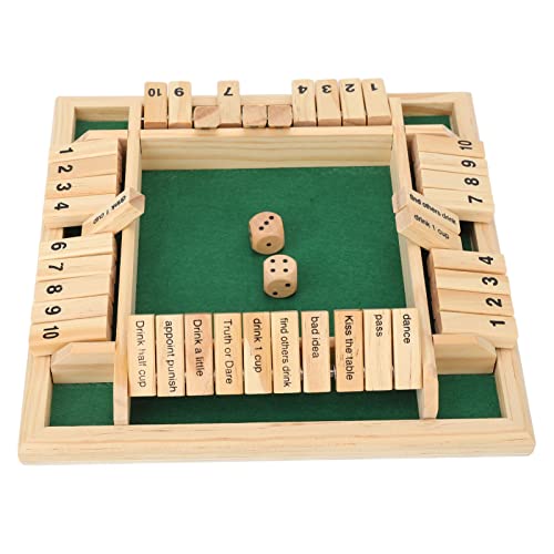 Raguso Brettwürfelspiel, lustiges Spiel Requisiten Freizeit Shut The Box Würfelspiel Verhindert senile Demenz für das Klassenzimmer von Raguso