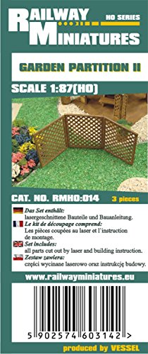 Bahnhof Miniaturen rmh0: 014 Garden Partition II Diorama, 1,8 x 0,1 x 2 cm von Railway Miniatures