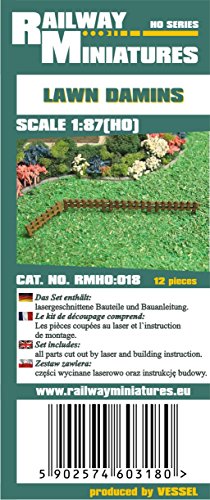 Bahnhof Miniaturen rmh0: 018 Rasen damins Diorama, 1,2 x 0,05 x 0,4 cm von Railway Miniatures