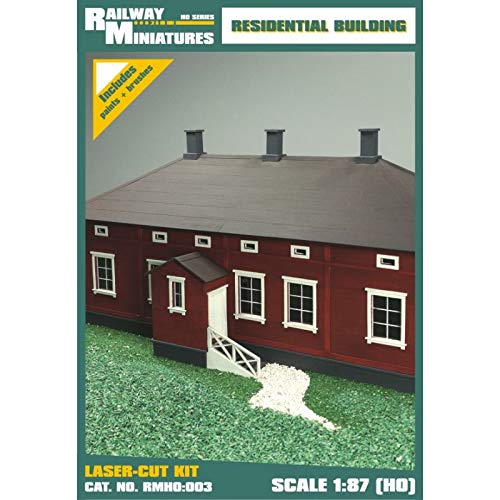 Railway Miniatures RMH0:003 Residential Building Diorama, 23.2 x 12.6 x 11.2 cm von Railway Miniatures