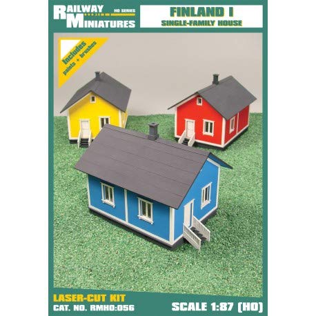 Railway Miniatures Single-Family House Finland Scale 1:87 (H0) L 118mm W 84mm H 86mm Vessel von Railway Miniatures