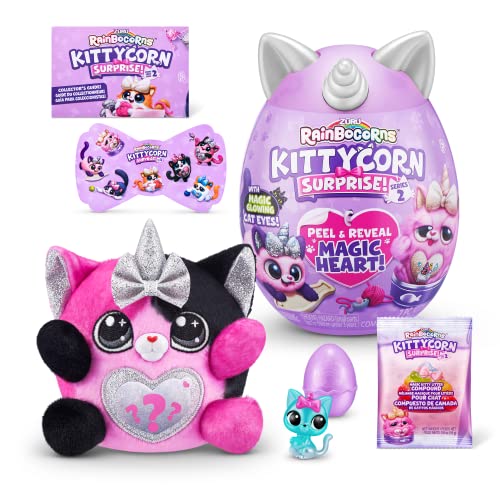 Rainbocorns Kittycorn Surprise Series 7, Calico Cat – Plüsch zum Sammeln – 10 Überraschungen zum Auspacken, Schälen und Enthüllen von Herzen, Aufklebern, ab 3 Jahren (Calico Cat) von Rainbocorns