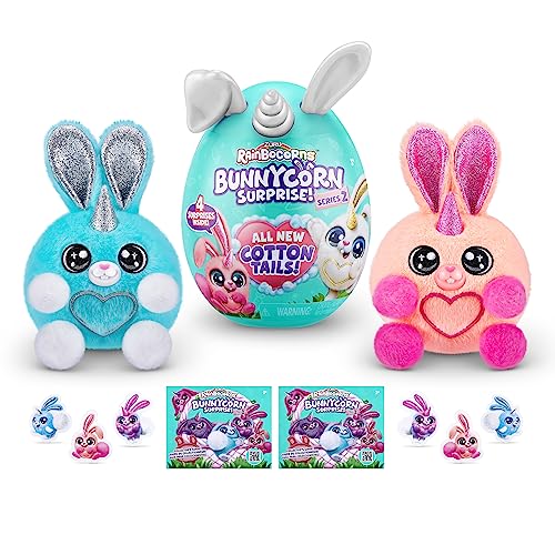 Rainbocorns 9292 Bunnycorn Surprise Serie 2, 4 Überraschungen im Inneren, Sammeln, (2er-Pack) Bunny Plüschtier von Rainbocorns