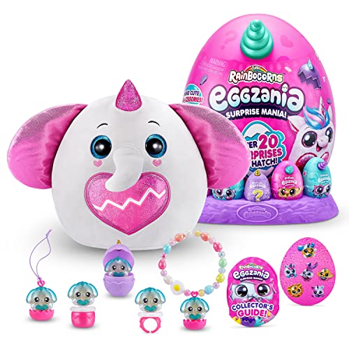 Rainbocorns Eggzania Surprise Mania Elephantcorn, über 20 Überraschungen, Plüschtier und Accessoires (Elefant) von Rainbocorns