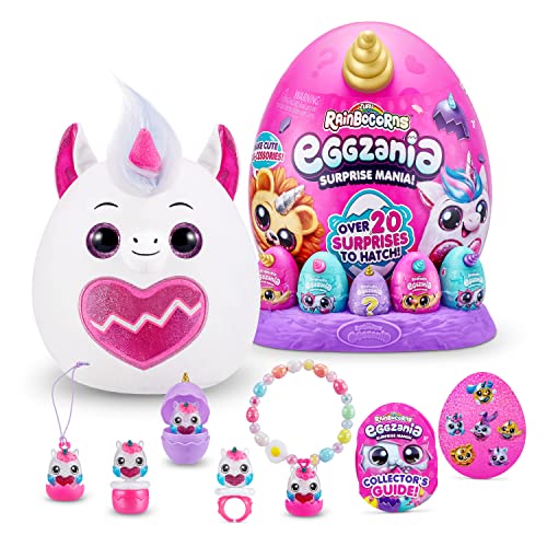 Rainbocorns Eggzania Surprise Mania Unicorn, über 20 Überraschungen, Plüschtier und Accessoires (Einhorn) von Rainbocorns