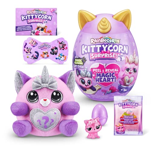 Rainbocorns Kittycorn Surprise Serie 7, Bengalkatze – Plüsch zum Sammeln – 10 Überraschungen zum Auspacken, Schälen und Enthüllen von Herzen, Aufkleber, Alter ab 3 Jahren (Bengalkatze) von Rainbocorns