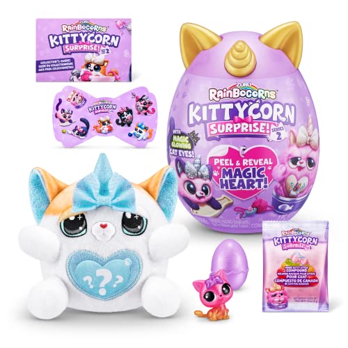 Rainbocorns Kittycorn Surprise Serie 7, exotische Katze – Plüsch zum Sammeln – 10 Überraschungen zum Auspacken, Schälen und Enthüllen von Herzen, Aufkleber, ab 3 Jahren (exotische Katze) von Rainbocorns