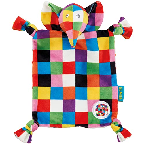 Rainbow Designs Elmer („Elmar“) der Elefant Comfort Blanket - Super Soft Plüsch Elmer Elefant Kuscheldecke für Babys, geeignet von Geburt an, tolles Geschenk für Neugeborene von Rainbow Designs