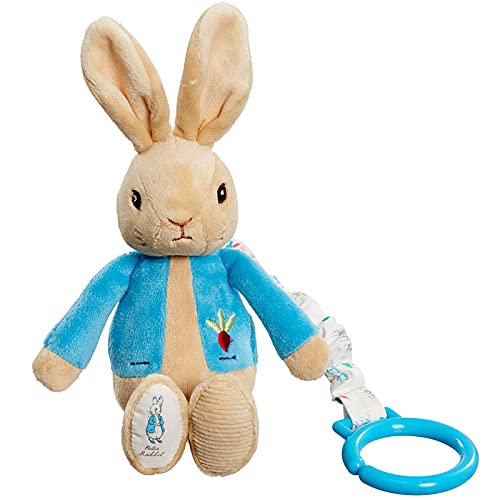 Rainbow Designs PO1451 Beatrix Potter Peter Rabbit Jiggle Attachable Soft Toy - Unisex Pram Toy for Toddlers and Babies von Rainbow Designs