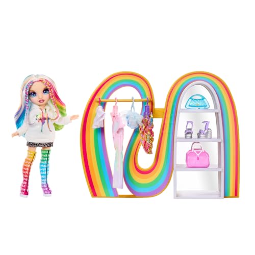 Rainbow High Amaya's Rainbow Closet Spielset - mit Exklusiver Regenbogen-Puppe, Mode, Schuhen, Handtaschen, Kleiderbügeln, Kleiderständer, Regalen, Lustiges Geschenk für Kinder ab 4 Rainbow High Amaya's Rainbow Closet Spielset - mit Exklusiver Regenbogen-Puppe, Mode, Schuhen, Handtaschen, Kleiderbügeln, Kleiderständer, Regalen, Lustiges Geschenk für Kinder ab 4 von Rainbow High