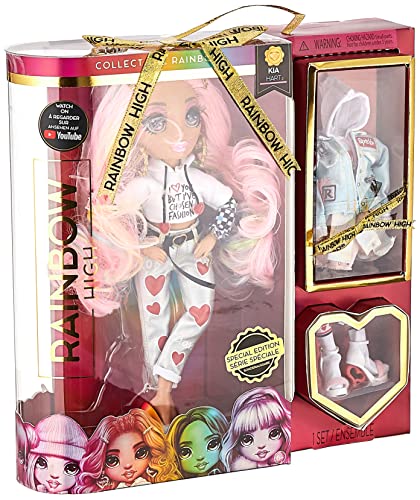 Rainbow High Collectible Fashion Dolls - Designer Clothes, Accessories and Stand - 2 Complete Mix and Match Outfits - Toys for Kids Ages 5 Years and Up - Kia Hart, Pink - Special Edition von Rainbow High