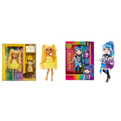 Rainbow High Fantastic Fashion Puppe - Sunny Madison & Junior High Special Edition - Holly DE-VIOUS - 23 cm große Blau-grüne Modepuppe von Rainbow High