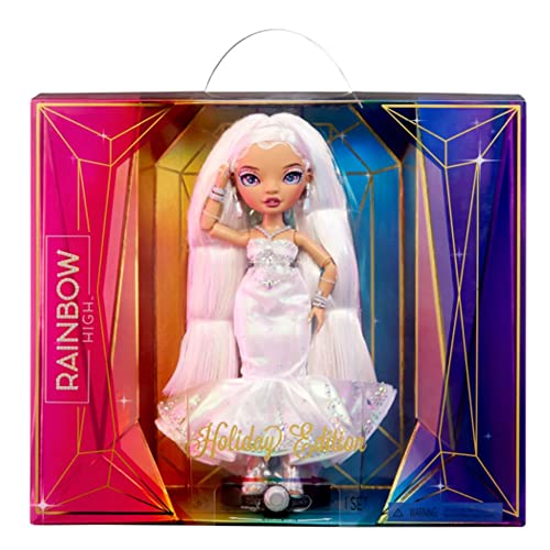 Rainbow High Holiday Editon 2022 - Modepuppe für Sammler - Roxie Grand - Mehrfarbige Haare, Schillerndes Diamantkleid und besondere Accessoires - Tolles Geschenk für Kinder ab 6 Jahren von Rainbow High