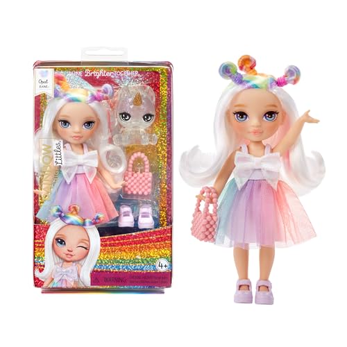 Rainbow High Littles - Opal Raine - Kleine, Bewegliche Modepuppe - Regenbogenfarbene 14 cm Große Puppe mit Handtasche und Magischem Einhorn - für Kinder und Sammler von Rainbow High