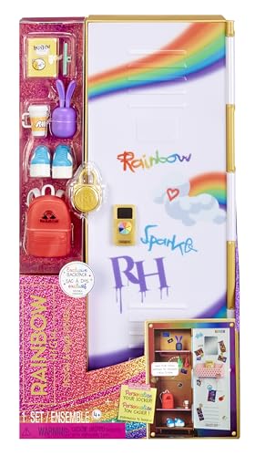 Rainbow High Design & Style - Spind-Spielset mit Regalen, Kleiderbügeln, Zubehör und Stickern, für Kinder von 4-12 Jahren von Rainbow High