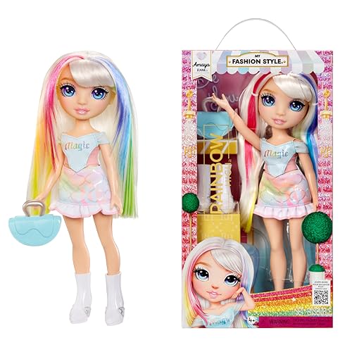 Rainbow High My Fashion Style Doll - Amaya - 28 cm Regenbogenfarbene Modepuppe mit Aufsehenerregendem Outfit und Schicker Handtasche, zum Spielen, Bewegen, Sammeln, Für Kinder von 4 bis 12 Jahren Rainbow High My Fashion Style Doll - Amaya - 28 cm Regenbogenfarbene Modepuppe mit Aufsehenerregendem Outfit und Schicker Handtasche, zum Spielen, Bewegen, Sammeln, Für Kinder von 4 bis 12 Jahren von Rainbow High