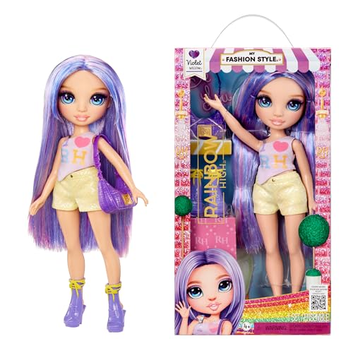 Rainbow High My Fashion Style Doll - Violet - 28 cm Lila Modepuppe mit Aufsehenerregendem Outfit und Schicker Handtasche, zum Spielen, Bewegen, Sammeln, Für Kinder von 4 bis 12 Jahren Rainbow High My Fashion Style Doll - Violet - 28 cm Lila Modepuppe mit Aufsehenerregendem Outfit und Schicker Handtasche, zum Spielen, Bewegen, Sammeln, Für Kinder von 4 bis 12 Jahren von Rainbow High