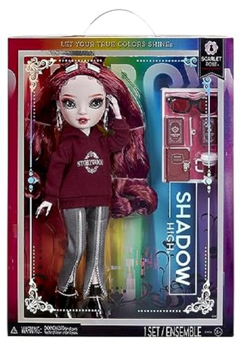 Rainbow High Shadow High Serie 3 - Scarlett Rose - Kastanienbraune Modepuppe - Modisches Outfit und mehr als 10 Bunte Spielaccessoires - Ideal für Kinder von 4-12 Jahren und Sammler von Rainbow High