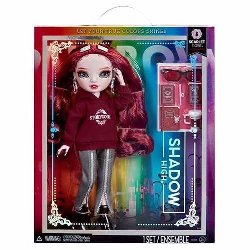 Rainbow High Shadow High Serie 3 - Scarlett Rose - Kastanienbraune Modepuppe - Modisches Outfit und mehr als 10 Bunte Spielaccessoires - Ideal für Kinder von 4-12 Jahren und Sammler von Rainbow High