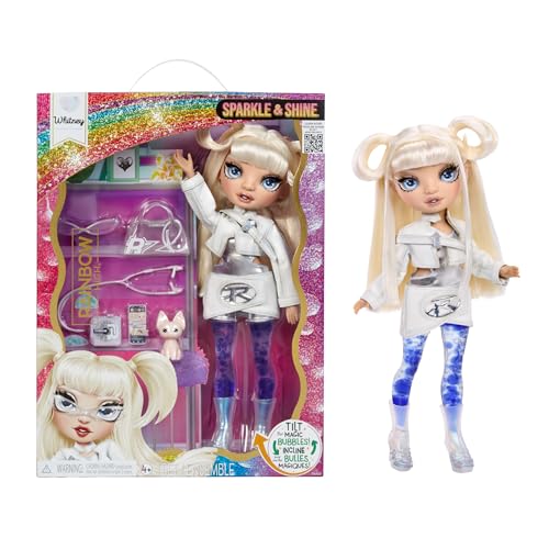 Rainbow High Sparkle & Shine Doll - Whitney - 28 cm Modepuppe mit Weißem Haar und Magischen Zauberblasen in den Beinen, Farbe, zum Stylen und Spielen, Sammlerstück, Für Kinder von 4 bis 12 Jahren Rainbow High Sparkle & Shine Doll - Whitney - 28 cm Modepuppe mit Weißem Haar und Magischen Zauberblasen in den Beinen, Farbe, zum Stylen und Spielen, Sammlerstück, Für Kinder von 4 bis 12 Jahren von Rainbow High