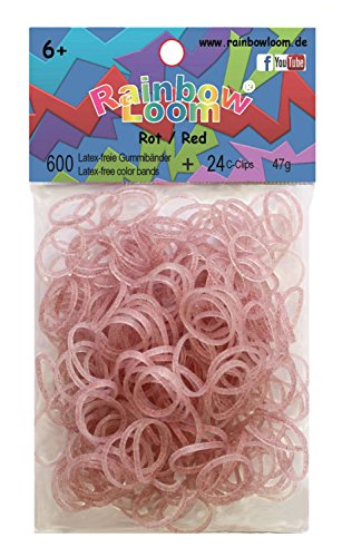 Rainbow Loom Silikonbänder Glitzer Rot von Rainbow Loom