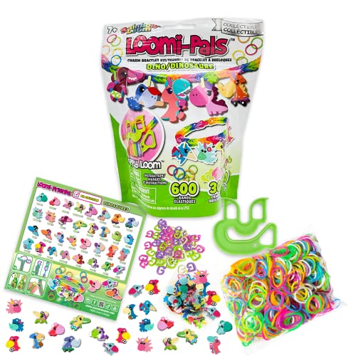 Rainbow Loom Bandai Loomi-Pals Sammlerstücke, Dinosaurier-Schmuckhersteller, Loom-Bänder, Armbandhersteller-Set für Jungen und Mädchen, Zubehör mit Loom-Band-Charms von Rainbow Loom