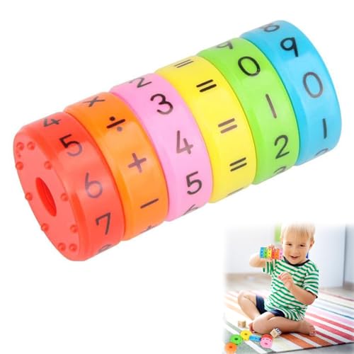 Mathematik Lernspielzeug,Bunte Mathematik Zahlen,Mathespielzeug Lernspiele Rechnen,Grundschule Montessori Spielzeug,Klasse Magnetisches Lernspielzeug Mathe,Lernspielzeug Rechenrolle,1PC von Rakiuty