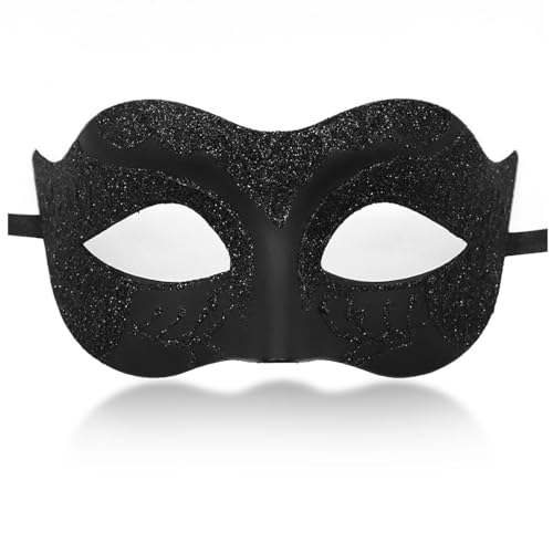 Maskerade Maske für Männer Frauen Paar Venezianische Maske für Halloween Karneval Kostüm Party Ball (Schwarz) von Ralleyfun