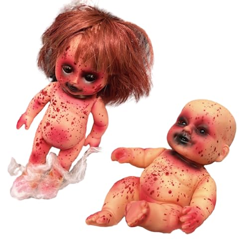 2 x Halloween-Blut-Babypuppen-Requisiten für festliche Jahreszeiten, besondere Versammlungspuppen-Dekoration von Ralondbey