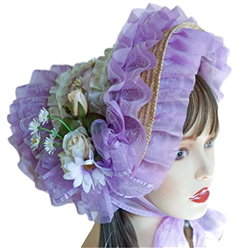 Ralondbey Fascinator für Damen, Lolit-Strohhut, Tee, Party, Sonnenhut, viktorianische Haube von Ralondbey