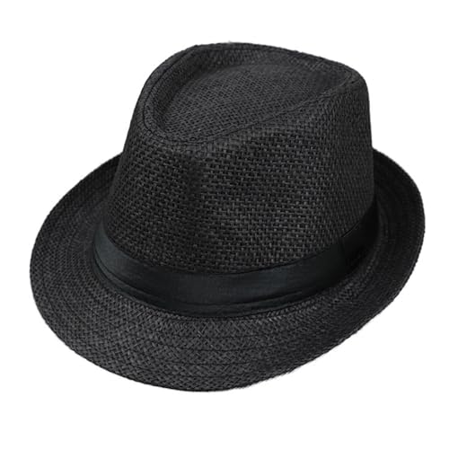 Ralondbey Handgewebter Trilby-Hut für Herren, Camping, lässig, Versammlungen, Outdoor, Sonnenfest, Derby-Hut, Sommer, Frühlingshut für Herren von Ralondbey