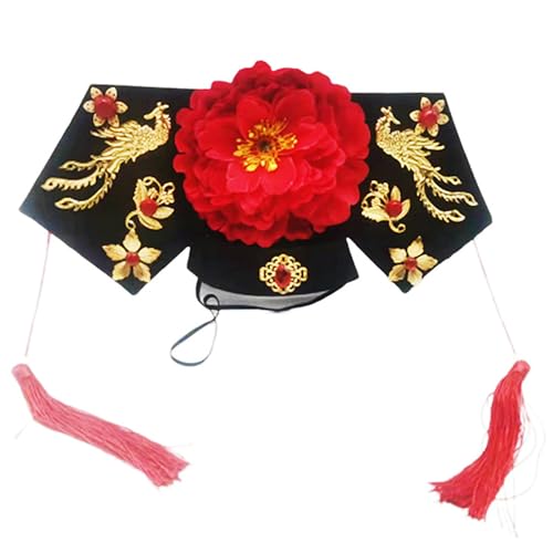 Ralondbey Hut, traditioneller chinesischer königlicher Blumenhut für Damen, ästhetischer Hochzeits-Haarreif, alte Dynastie, Maiden, Rollenspiel, Kostüm von Ralondbey