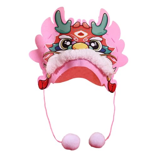 Ralondbey Hut DIY Chinesischer Drache Jahr Beanies Bastelset für Mädchen Kinder Festival Geburtstagsgeschenk Kinder DIY Bunte Mütze von Ralondbey