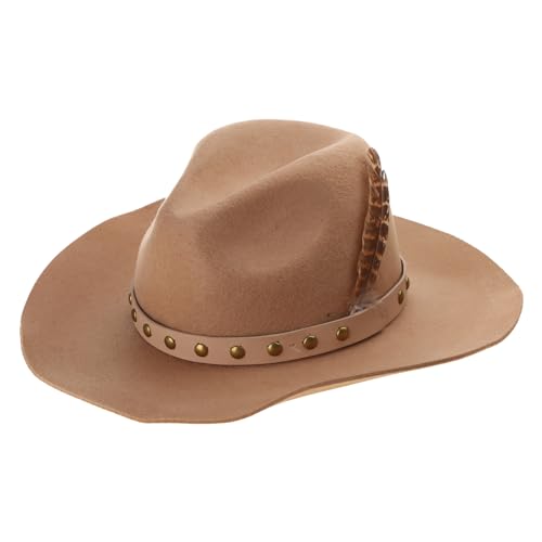 Ralondbey Hut Elegant Fedoras Hut für Männer Frauen Party Hut mit Gürtel Cosplay Kostüm Cowboy Hüte HippiesHut Bühnenauftritte Hut von Ralondbey