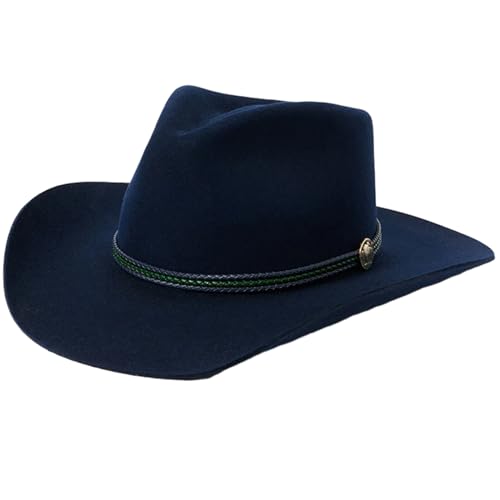 Ralondbey Hut Fedoras Hut für Damen Herren mit gewebtem PU-Gürtel, Zaubererhut, Wollhut, Rollenspiel, Kostüm, Cowboyhüte von Ralondbey