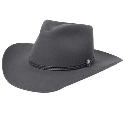 Ralondbey Hut Fedoras Hut für Damen Herren mit gewebtem PU-Gürtel, Zaubererhut, Wollhut, Rollenspiel, Kostüm, Cowboyhüte von Ralondbey