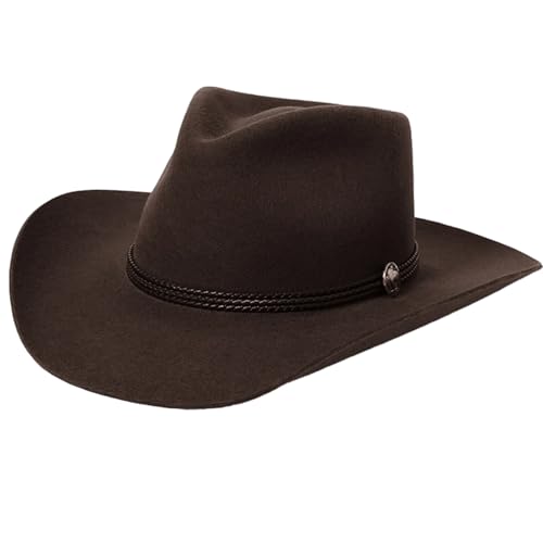 Ralondbey Hut Fedoras Hut für Damen Herren mit gewebtem PU-Gürtel, Zaubererhut, Wollhut, Rollenspiel, Kostüm, Cowboyhüte von Ralondbey