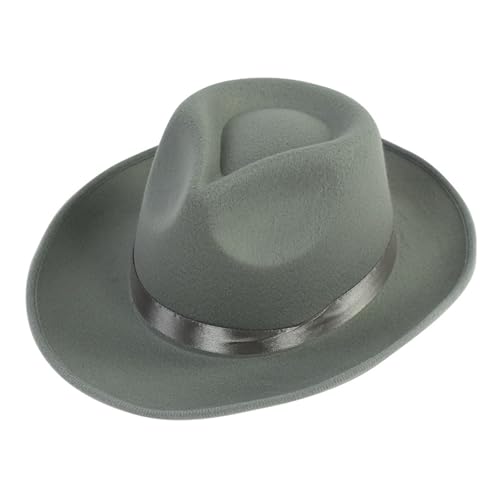 Ralondbey Hut Vintage Gentleman Hut Cosplay Kostüm Fedoras Bühnenshow Hut Halloween Kostüm Gürtel Warm Trilby Hut von Ralondbey